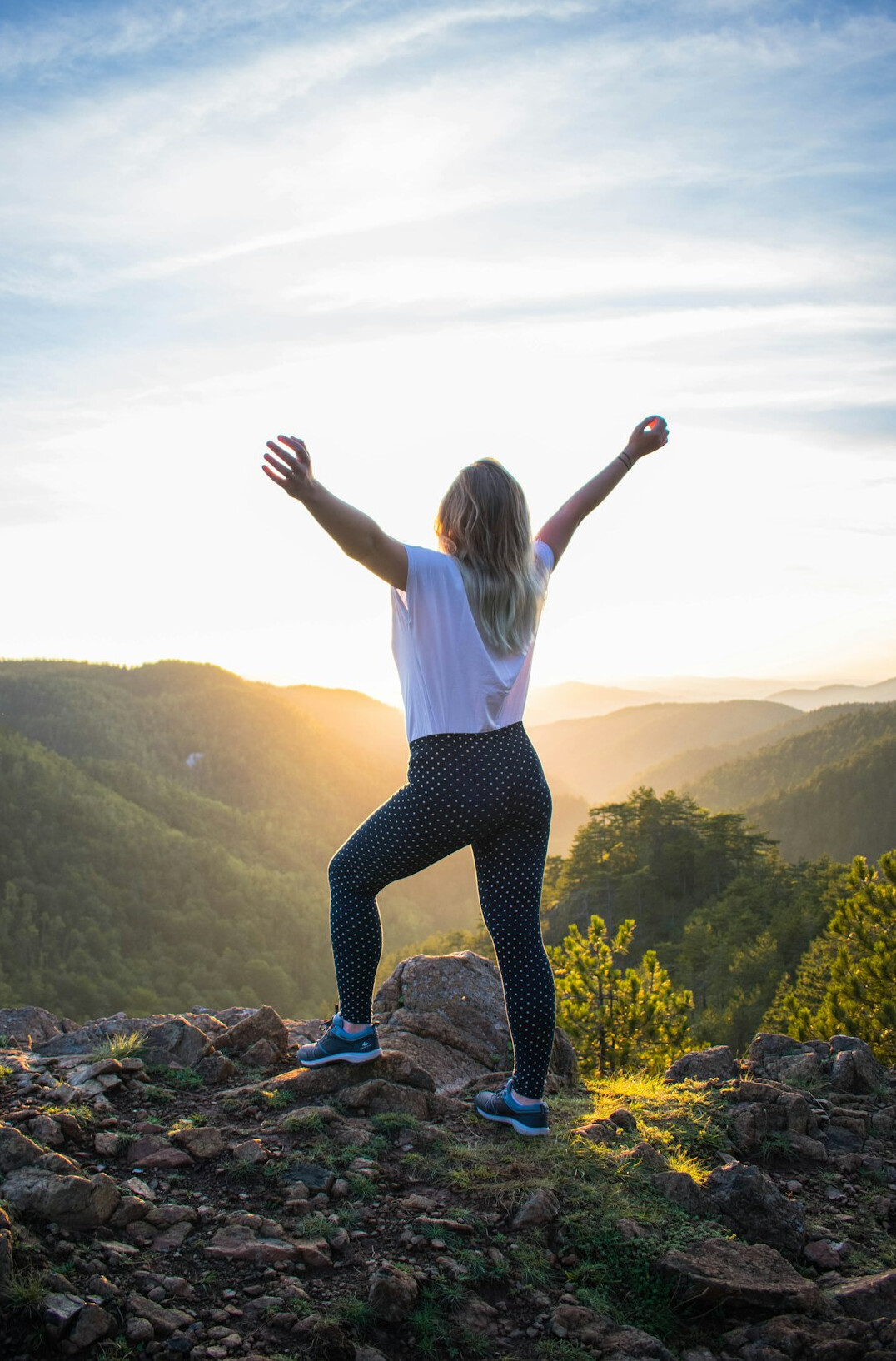 woman achieving career success
