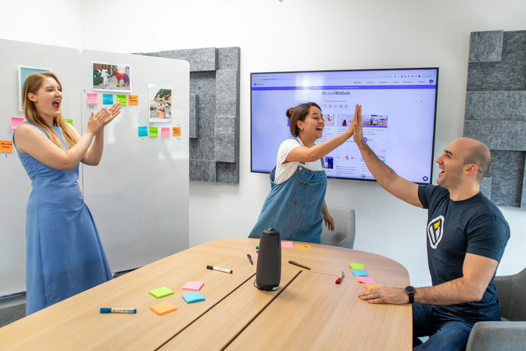 team collaboration in meeting room