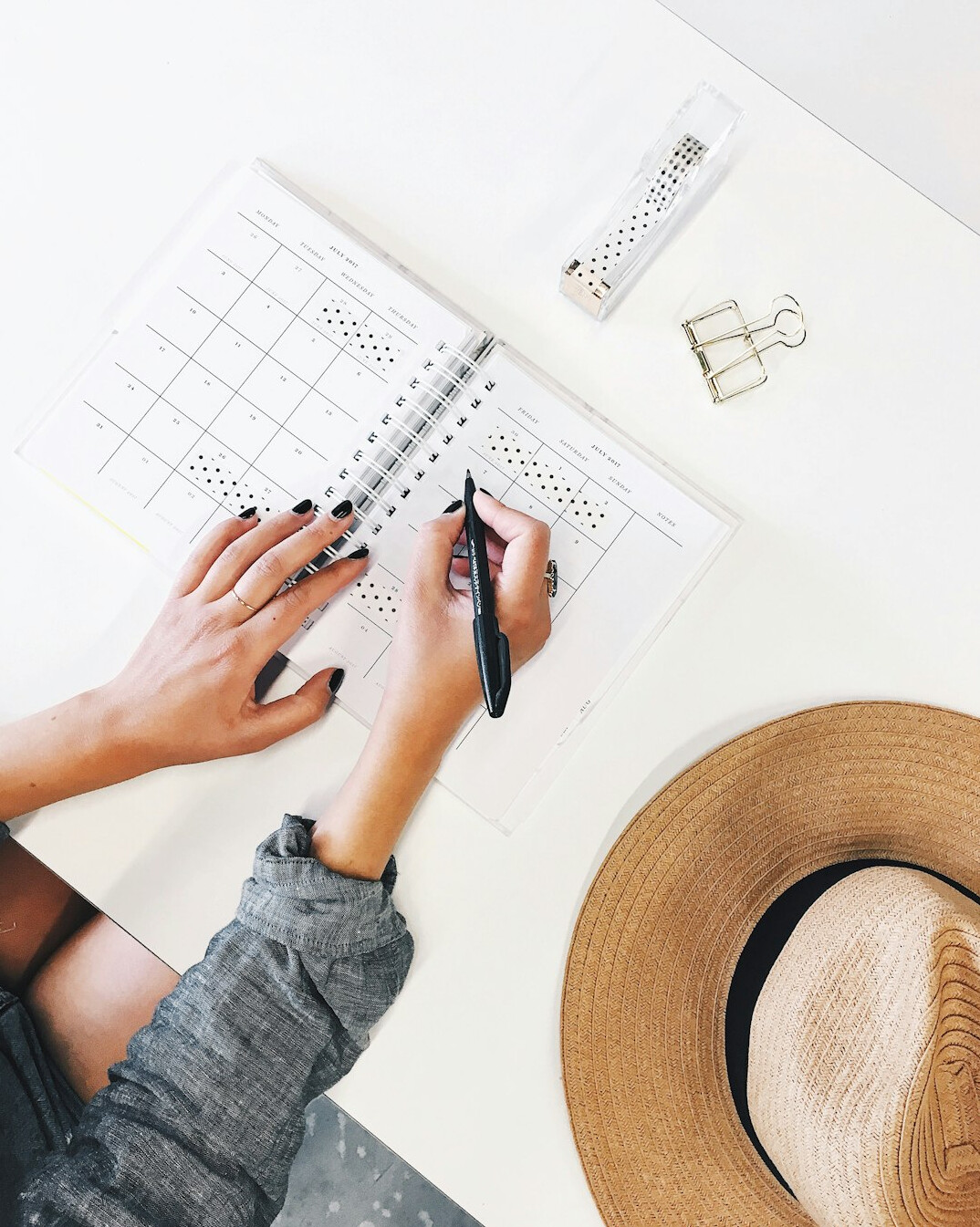 person planning career goals